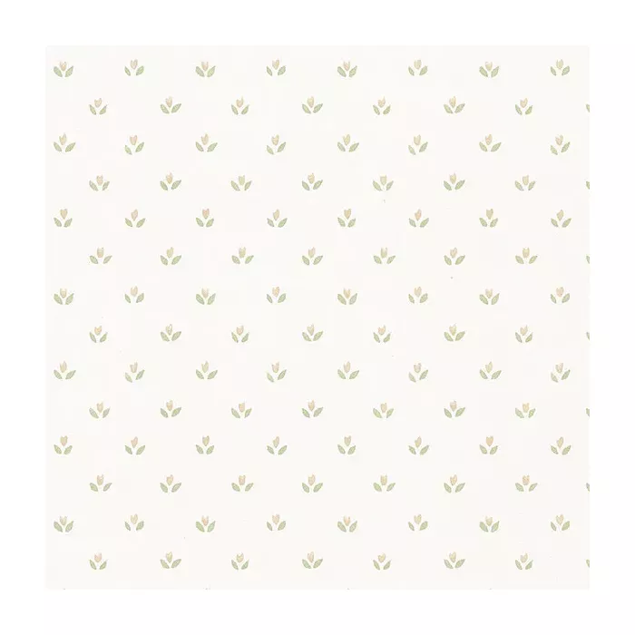 Mini Tulip Wallpaper Beige, Green Norwall Wallcovering FK26952