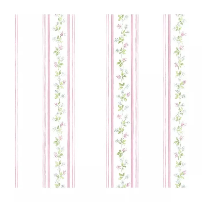 Lilac Stripe Wallpaper Pink, Blue, Green Norwall Wallcovering PR33870
