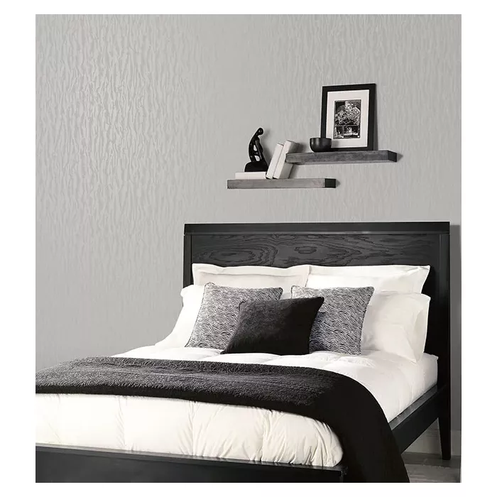 Textile Wallpaper Metallic Silver Norwall Wallcovering SK34749