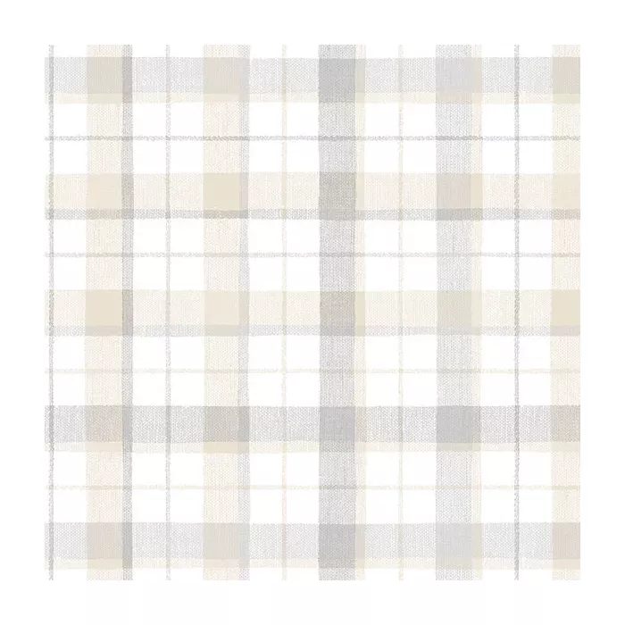 Linen Plaid Wallpaper Grey, Beige Norwall Wallcovering CK36627