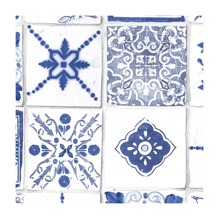 Morrocan Tiles Wallpaper Blue Norwall Wallcovering CK36621