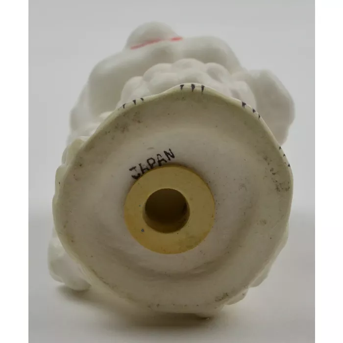 Vintage White Ceramic Poodle Salt & Pepper Shakers - 3.25" Tall