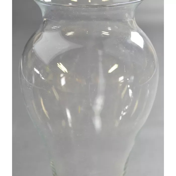 Clear Glass Large Flower Vase - 10.5" Tall