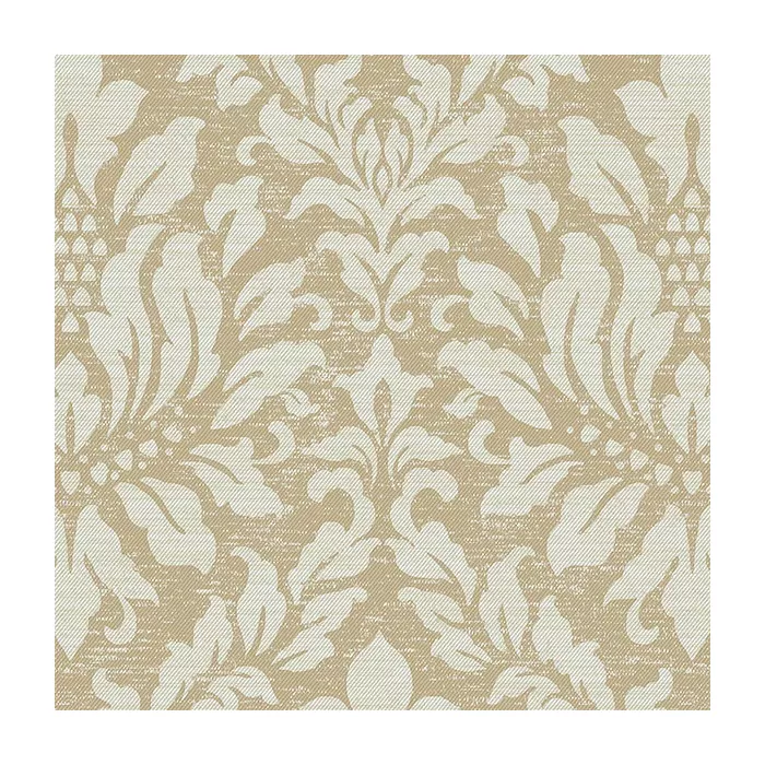 Stitched Damask Wallpaper Light Green, Metallic Gold Norwall Wallcovering SD36140