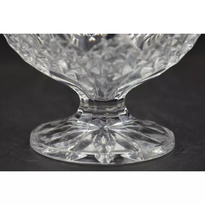 Clear Cut Glass Arch & Diamond Pattern Sherbet - 3.25" Tall