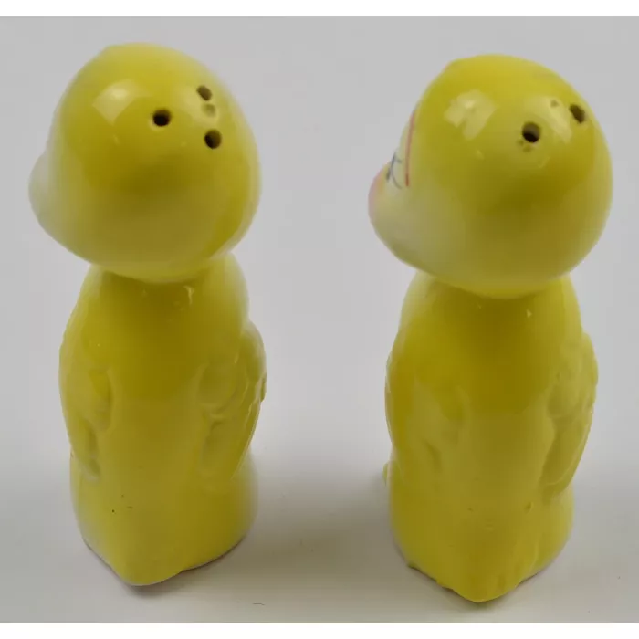 Ceramic Salt & Pepper Shakers - Yellow Canaries - 4.25" Tall