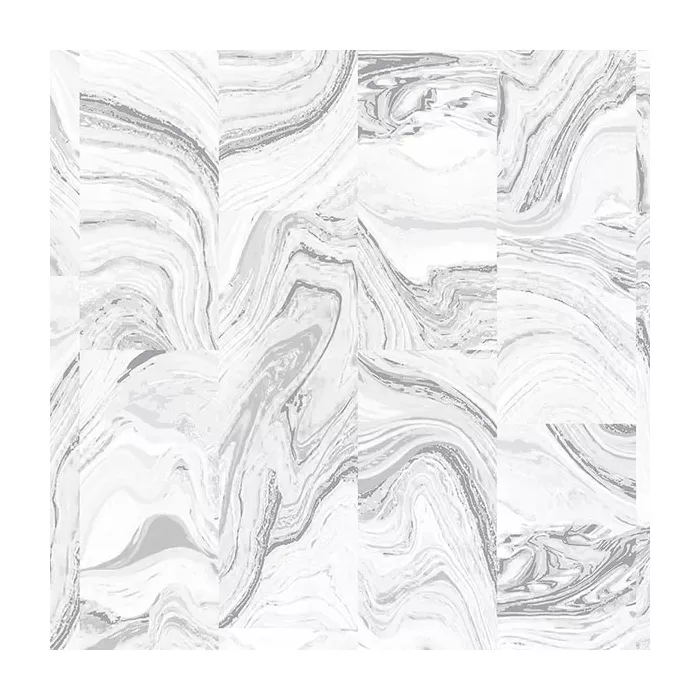 Agate Tile Wallpaper Grey, Light Script White Norwall Wallcovering G67973