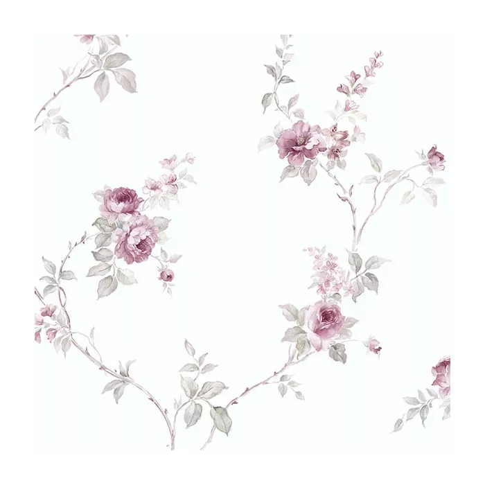 White Wedding Trail Wallpaper Pink, Grey Norwall Wallcovering RG35716