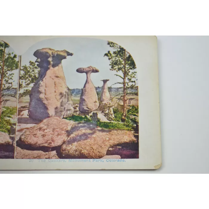 Antique Stereoview - No. 20 - The Quakers, Monument Park, Colorado