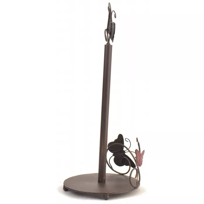 Metal Paper Towel Holder Stand - Butterfly - 15.75" Tall