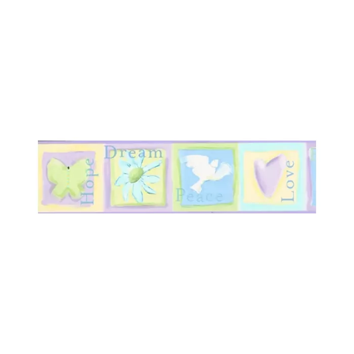 Purple Peace Love Dream Believe Hope Border