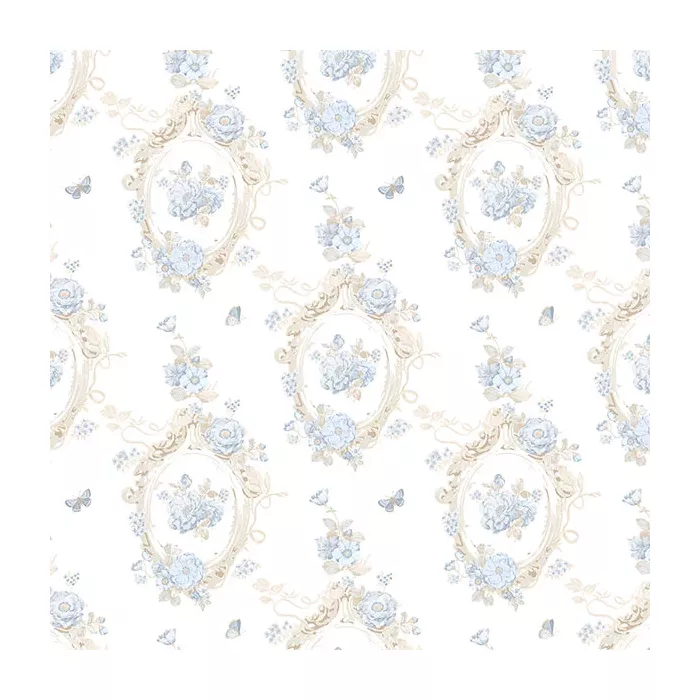 Cameo Wallpaper Blue, Beige Norwall Wallcovering PP35536
