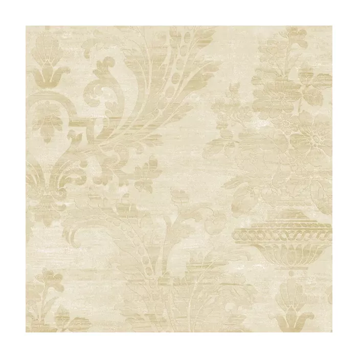 Sari Damask Wallpaper Pearl, Beige Norwall Wallcovering SM30359