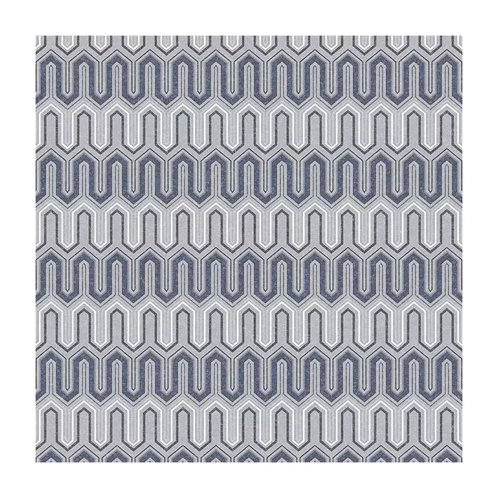Zig Zag Wallpaper Navy, Grey, Midnight Blue Norwall Wallcovering GX37611