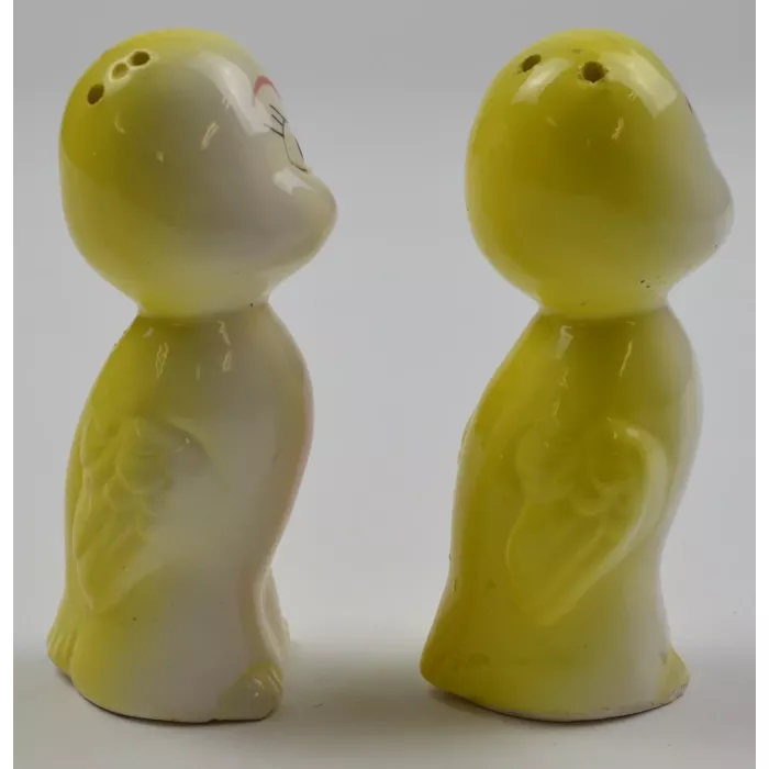 Ceramic Salt & Pepper Shakers - Yellow Canaries - 4.25" Tall