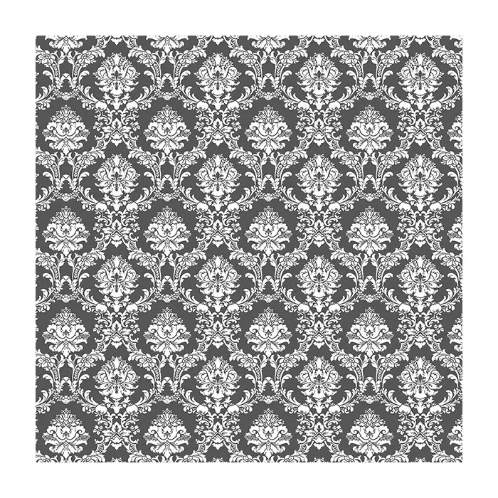 Mini Damask Wallpaper Black Norwall Wallcovering SD36135