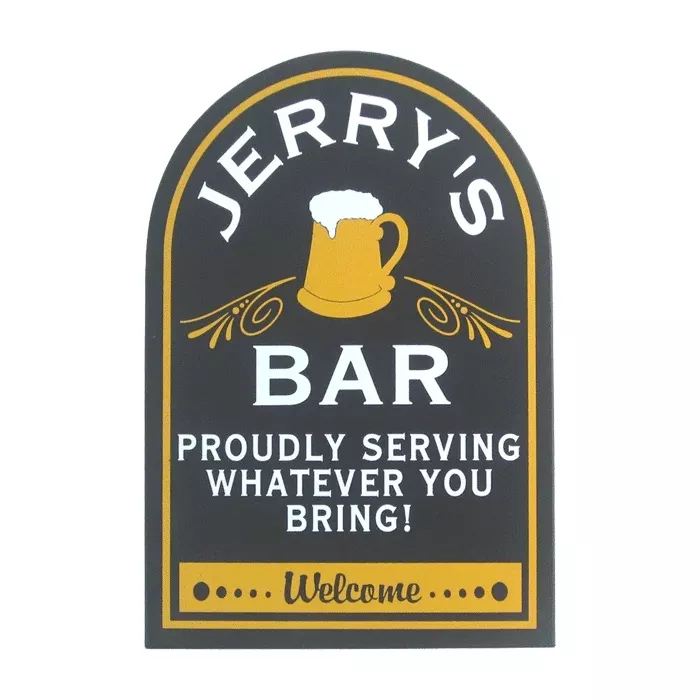Home Bar Wooden Welcome Sign - Proudly Serving - Personalized