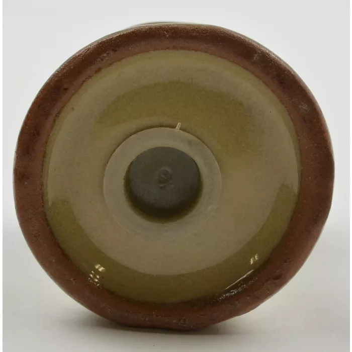 Brown & Beige Bell Shaped Ceramic Salt & Pepper Shakers - 2.75" Tall