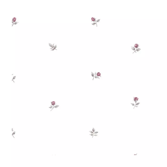 Rose Buds Wallpaper Pink, Grey Norwall Wallcovering RG35720