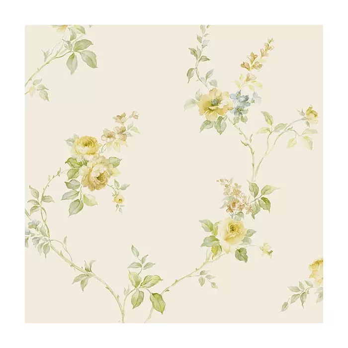 White Wedding Trail Wallpaper Yellow, Green, Blue Norwall Wallcovering RG35715
