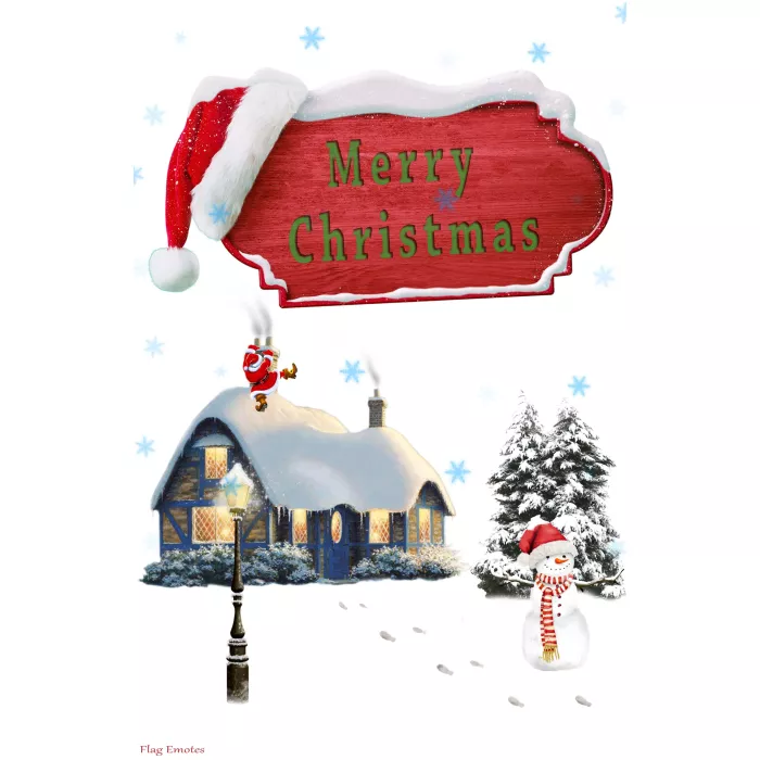 Flag Emotes - Double Sided Garden Flag - Merry Christmas Winter Home