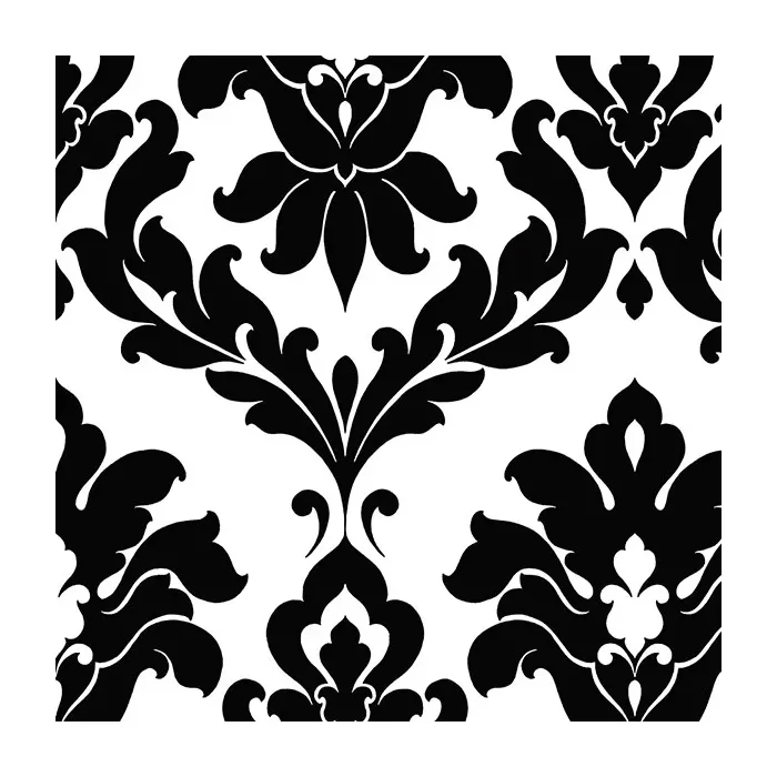Plaza Damask Wallpaper Black, White Norwall Wallcovering VG26230P