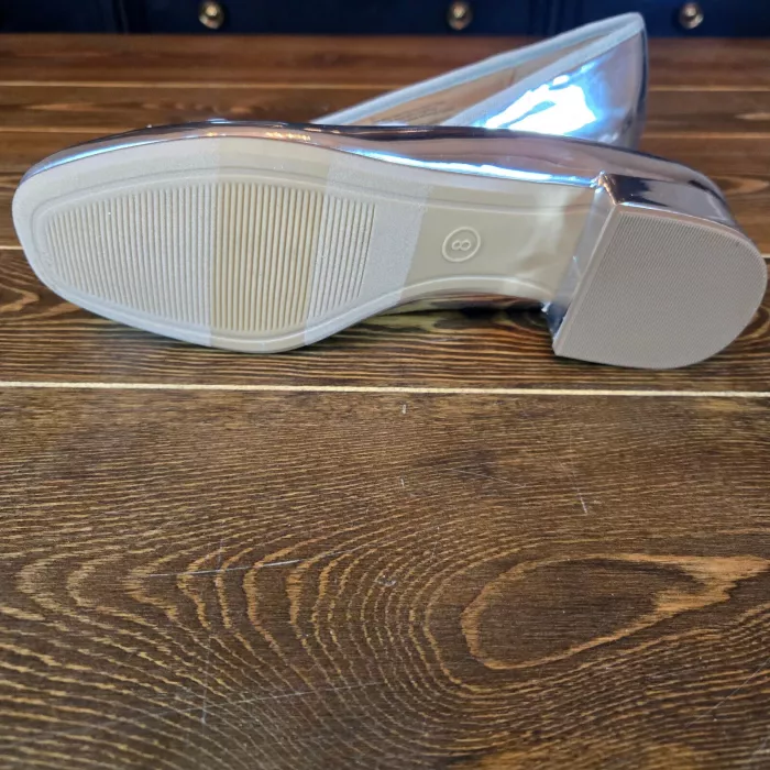 Women's Joy Ballet Pumps Silver Sz 8