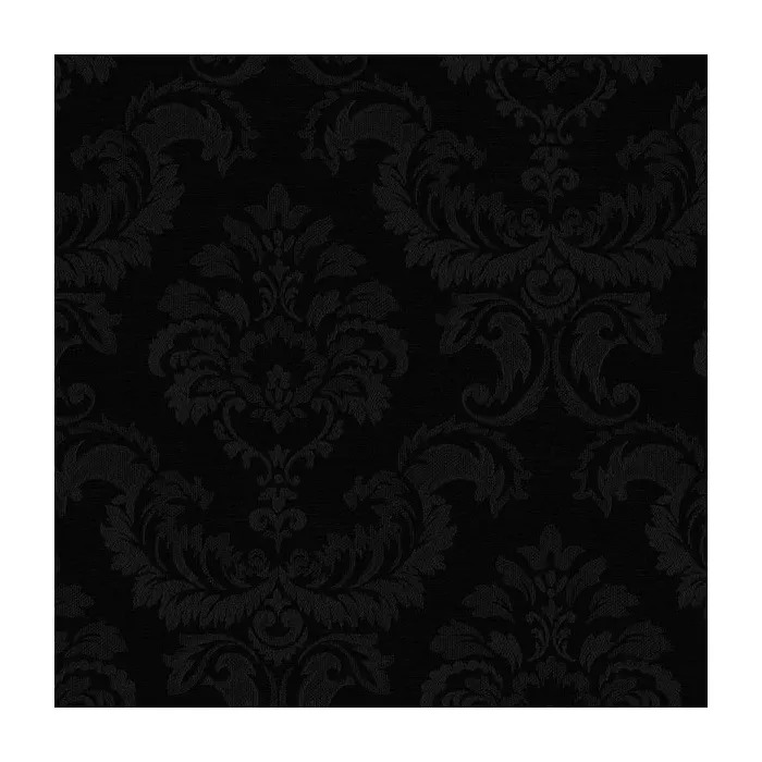 Damask Emboss Wallpaper Black Norwall Wallcovering SK34750