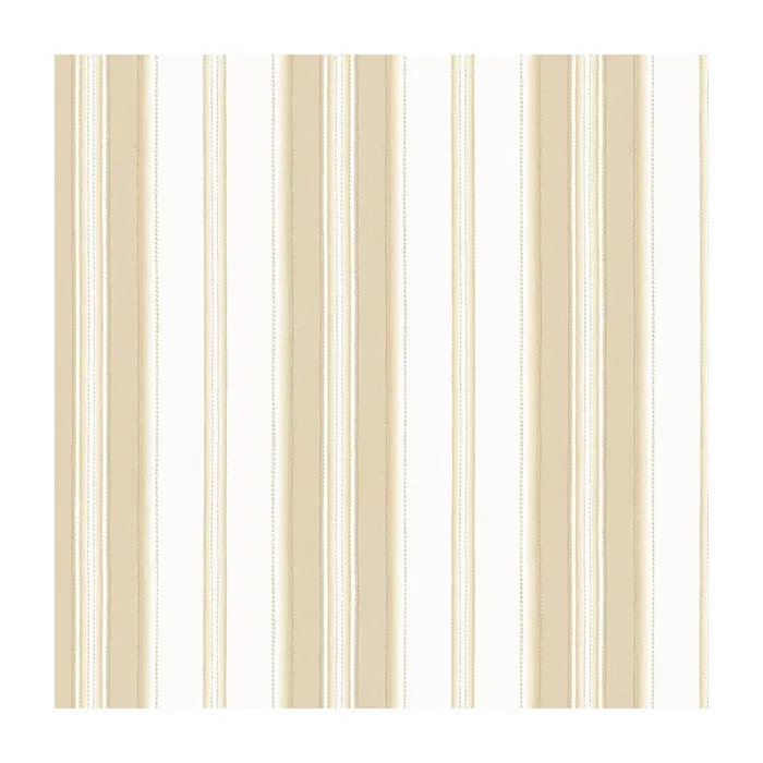 Heritage Stripe Wallpaper Beige, White, Metallic Gold Norwall Wallcovering SD36110