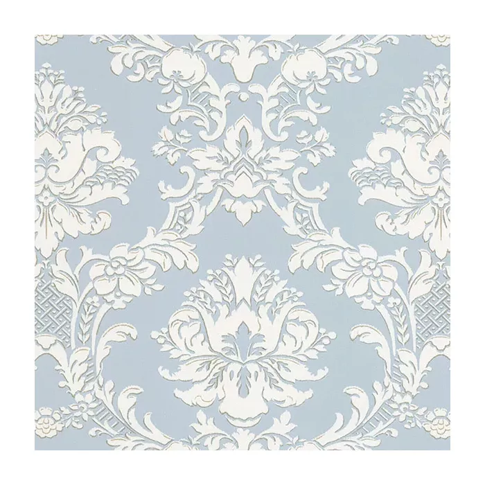 Document Damask Wallpaper Pearl, Light Blue Norwall Wallcovering SD25646