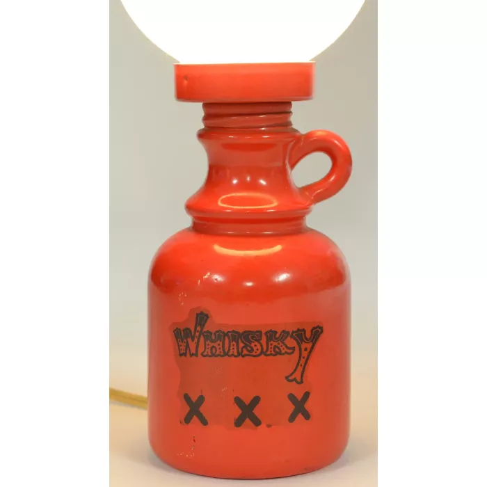 Wales Red Whiskey Jug Design Bar Lamp - 9.75" Tall