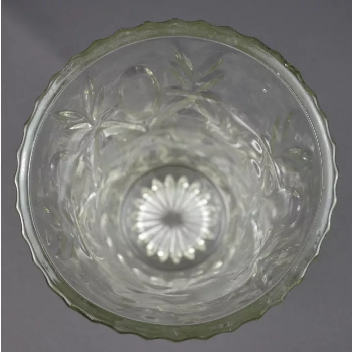 Clear Pressed Glass Flower Vase - 9.625" Tall