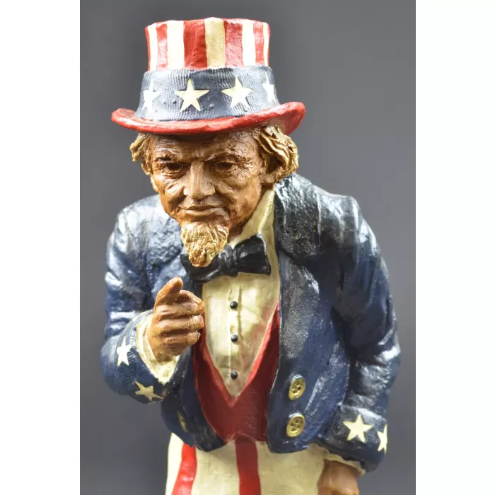 Vintage Thomas (Tom) F. Clark Signed Uncle Sam Figurine - Created In 1982