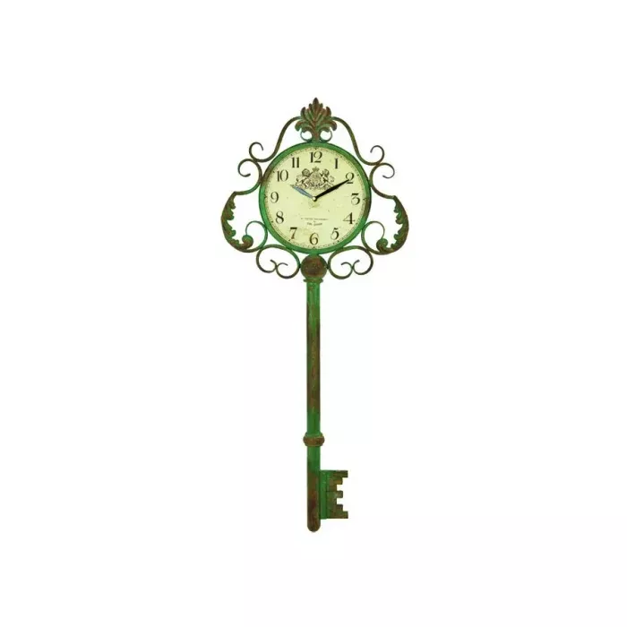 Hanging Skeleton Key Clock - Coat Of Arms - By Special Appointment To The Queen