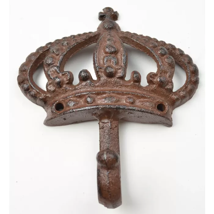 Cast Iron Wall Hook - Royal Crown Design - Set Of 4 - 5" Wide