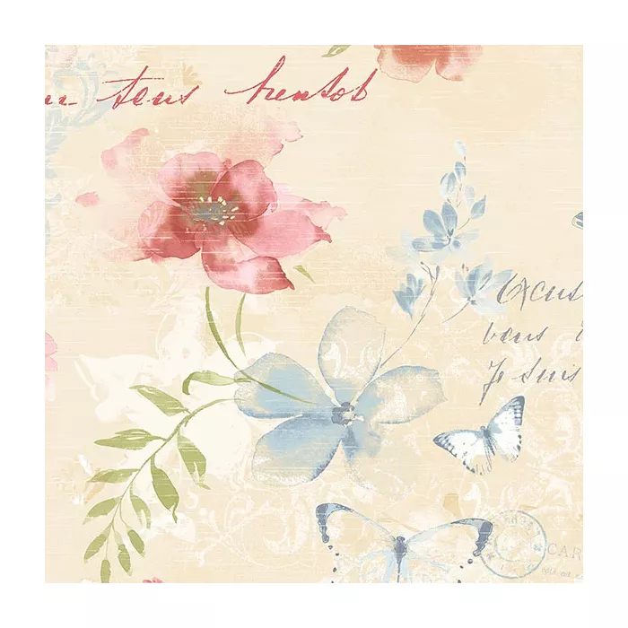 Memento Wallpaper Cream, Beige, Ochre, Red, Blue Norwall Wallcovering AB42432