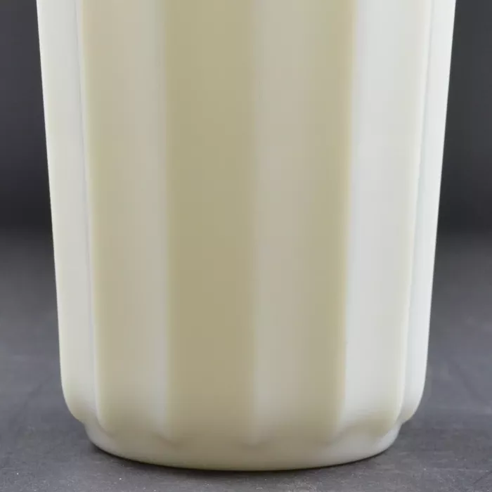 Fluted Milk Glass Scalloped Flower Vase - 8.5" Tall