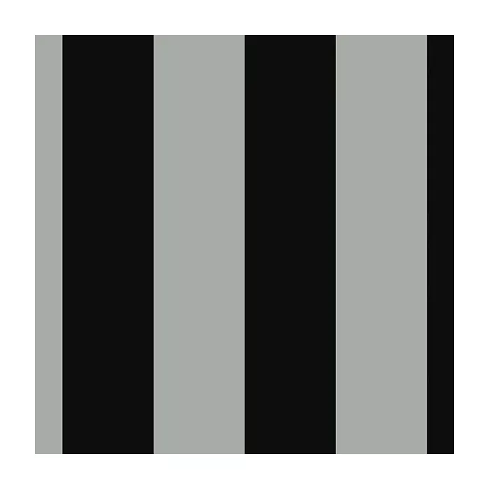2.5 inTent Stripe Wallpaper Metallic Silver, Black Norwall Wallcovering BW28749