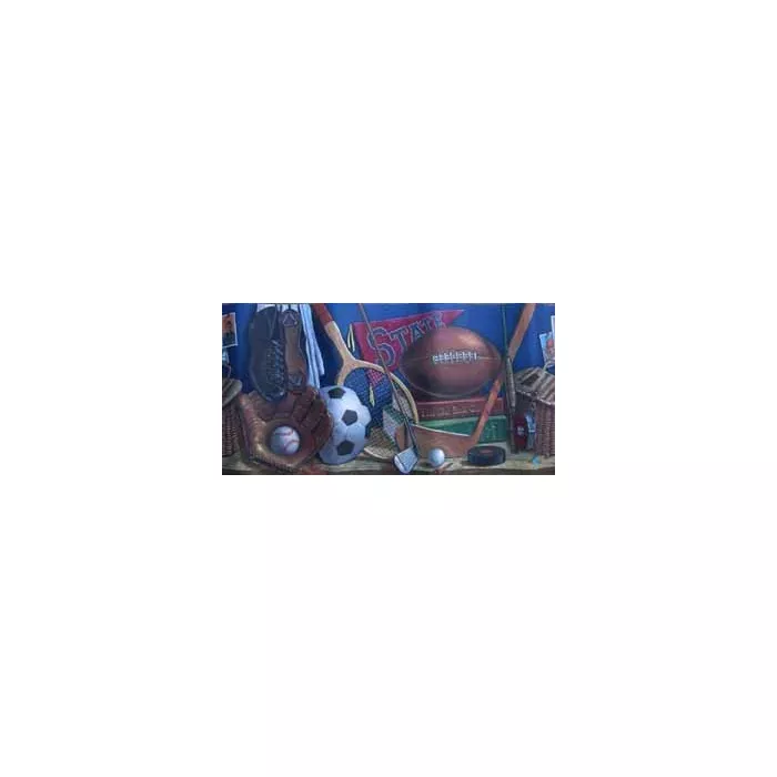 All Sports Blue Wallpaper Border