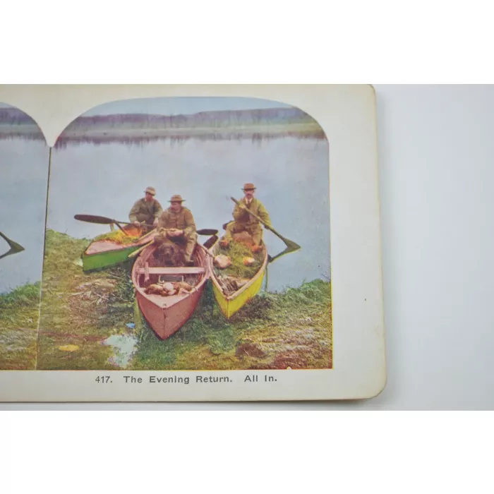 Antique Stereoview - No. 417 - The Evening Return, All In