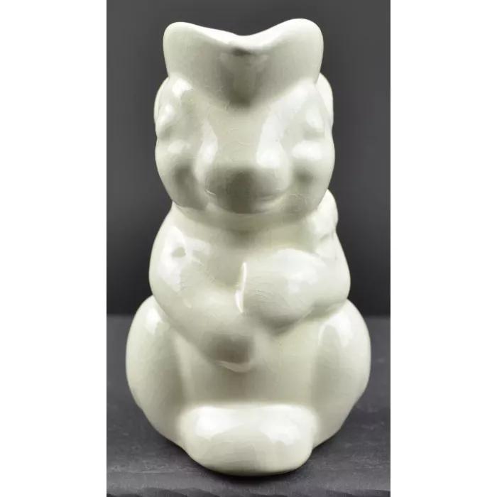 Ceramic White Rabbit Pitcher - Reproduction Of Original McCoy - 5.25" Tall