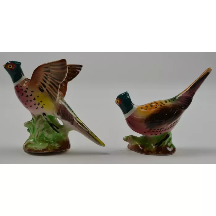Ceramic Salt & Pepper Shakers - Pheasants - 2.75" Tall