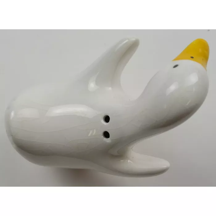 Ceramic Salt & Pepper Shakers - White Ducks With Yellow Beak - 3.5" Tall