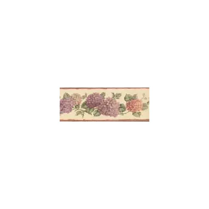 Crackled Hydrangeas Wallpaper Border