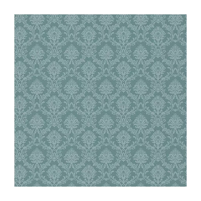 Mini Damask Wallpaper Teal Norwall Wallcovering SL27570