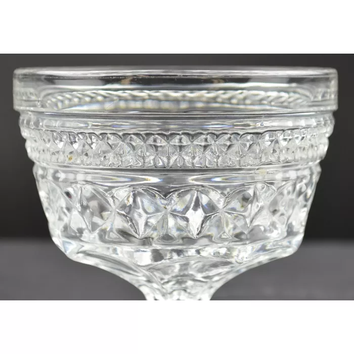 Anchor Hocking - Wexford Clear Pattern - Champagne / Tall Sherbert - 3.625" Tall
