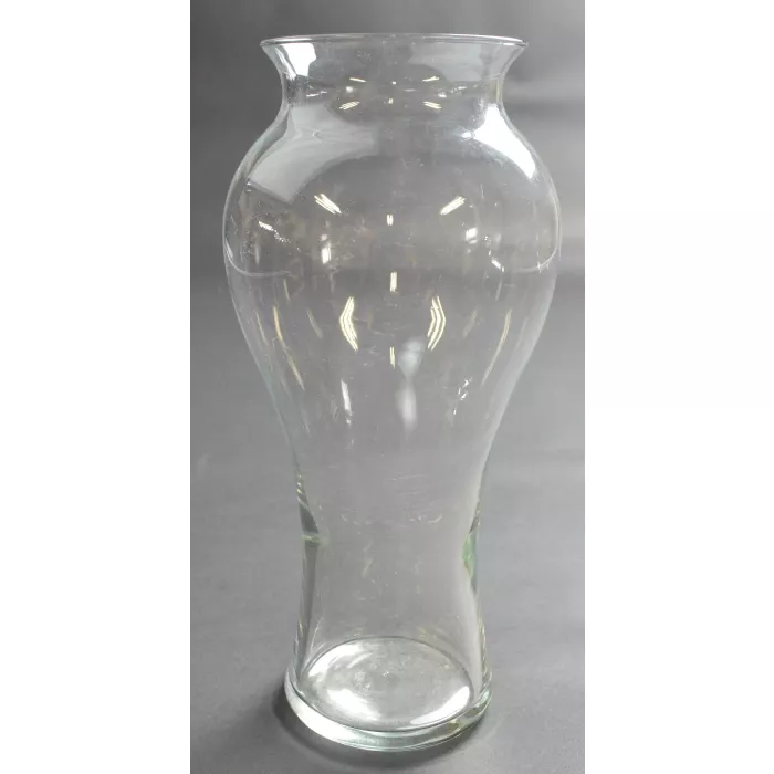 Clear Glass Large Flower Vase - 10.5" Tall