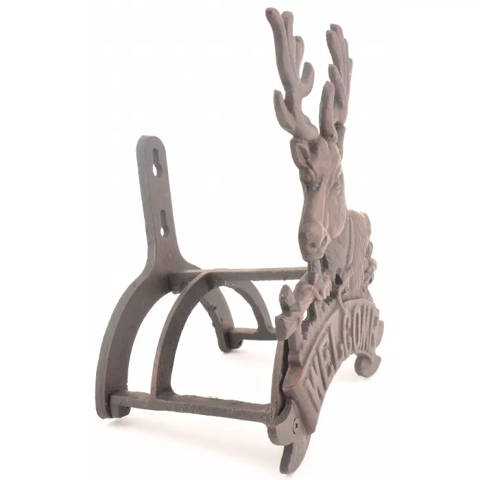 Iron Garden Hose Holder - Deer - 11.125" Tall