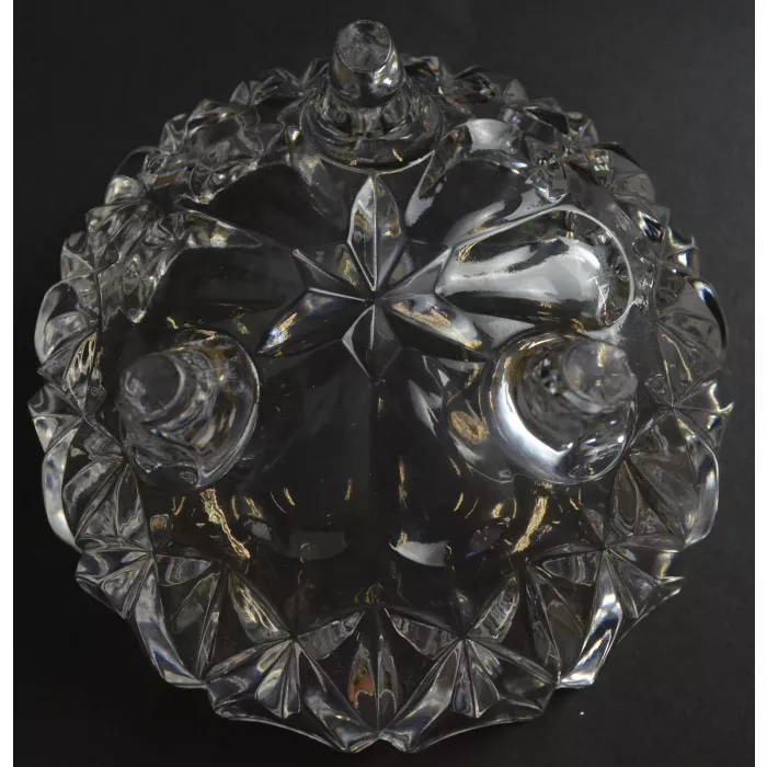 Clear Glass Three Toed Candy Dish - 2.75" Tall