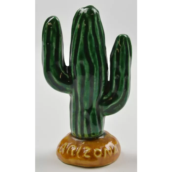 Ceramic Salt & Pepper Shakers - Phoenix Arizona Cactus - 3.625" Tall